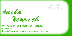 aniko hemrich business card